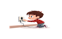 مخاطر اللعب بالأجهزة الكهربائية